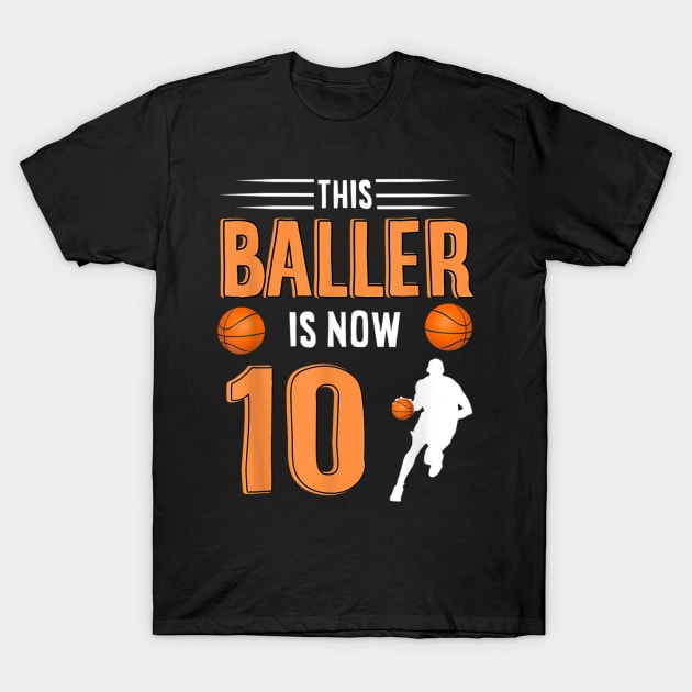 I'm 10 Basketball Theme Birthday Party Celebration 10th T-Shirt by OHC t-shirt